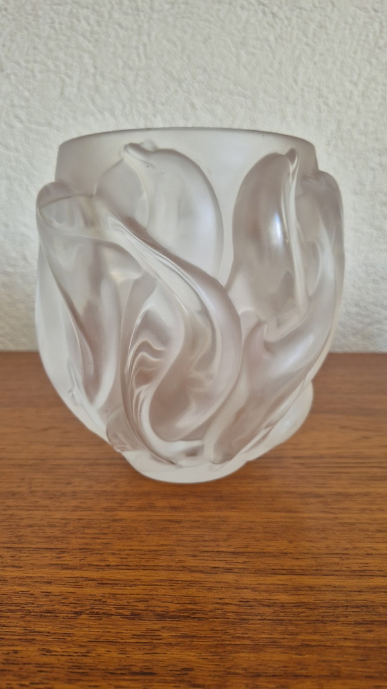 Lalique France "Dauphins" vaas - kristalglas – Glaskunst, Crystal (photo 4 of 9)
