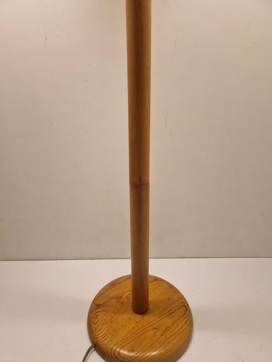 Image 1 of Vintage Pine Wooden Mushroom Floorlamp