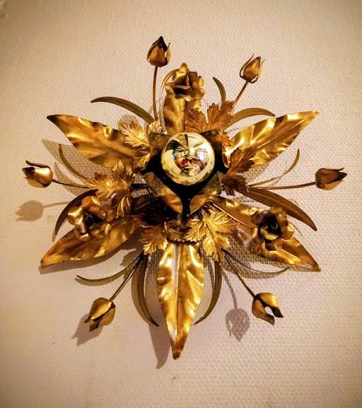 Fiore dorato Hollywood Regency