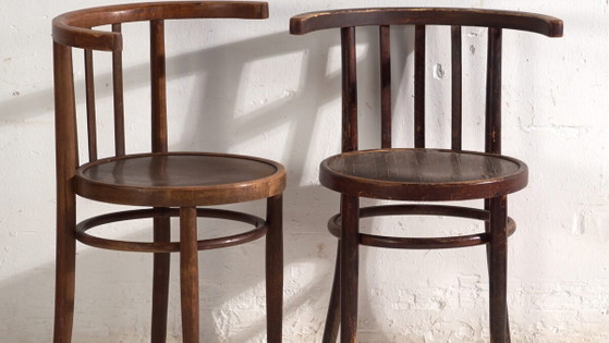 Antike Sessel im Thonet-Stil aus Bugholz – Mitteleuropa, circa 1930 - 2er-Set Stühle #3 (photo 3 of 40)