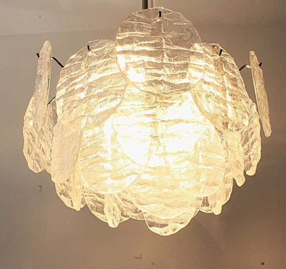 Image 1 of Großer Kronleuchter Kalmar 3423 aus 27-teiligem Eisglas von Carlo Nason