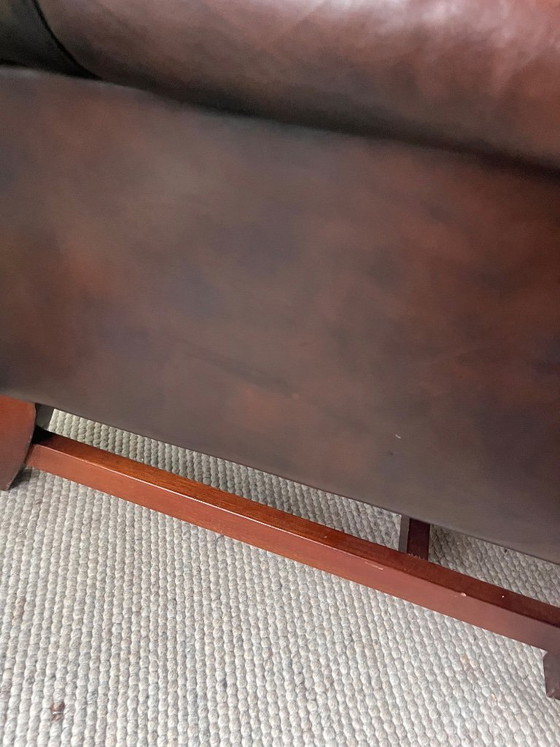 Image 1 of Mooie klassieke leren oorfauteuil