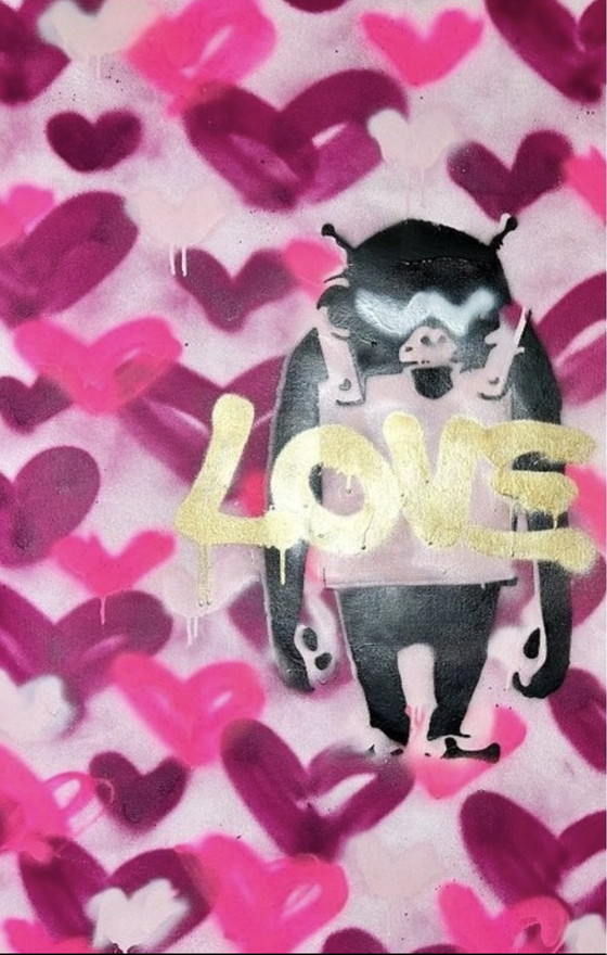 Image 1 of Timo Wedell (1994) – Flitterwochen Like Banksy – XL Original Artwork