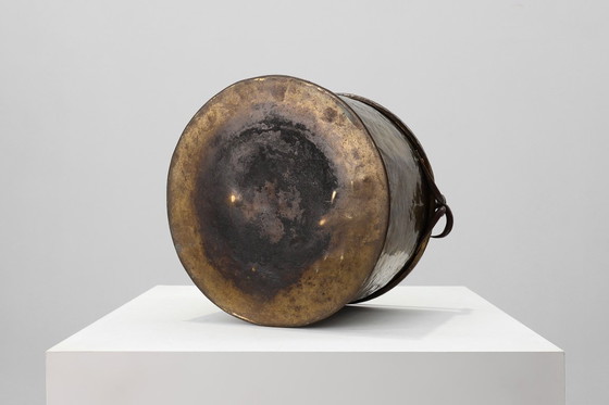 Image 1 of Large Antique Hand-Hammered Copper Kettle, France, 19th Century