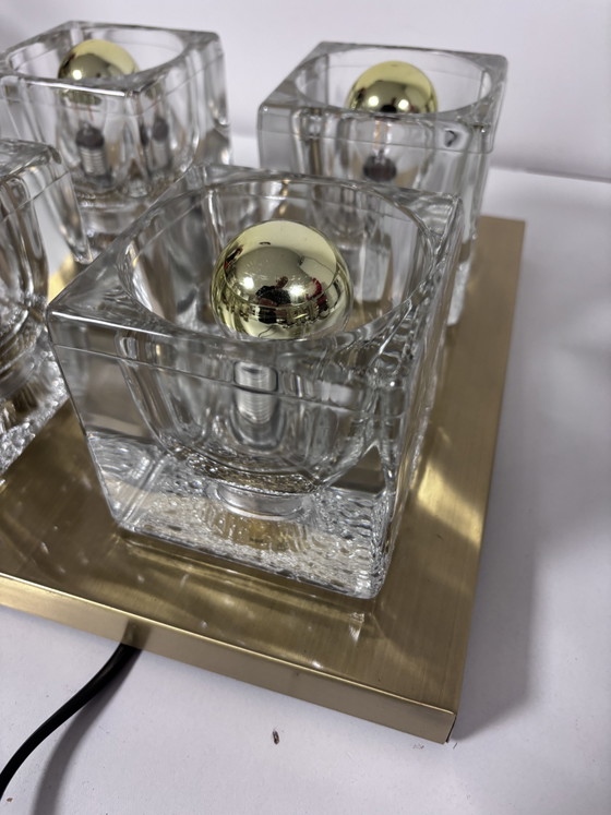 Lampada da Soffitto e Parete Vintage Peill & Putzler "Ice Cube" 1970 – Plafoniere, Glass (photo 10 of 13)