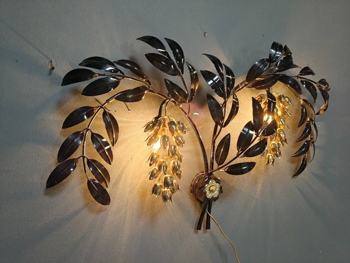 Vintage tulip wall lamp by Hans Kögl , 1970s