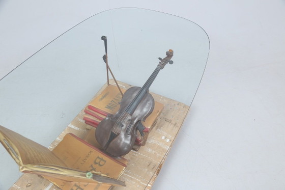 Image 1 of Decorative Coffee Table with Glass Top, Second Half of the 20th Century  