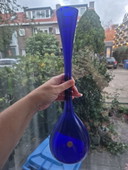 Mid-Century Modern glazen Bulb vaas – Arthur Percy voor Gullaskruf – 41 cm