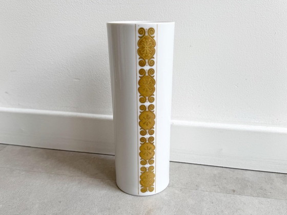 1x Vintage White Porcelain and Gold Alkana Bavaria Medina Vase – Alka Kunst (photo 3 of 6)