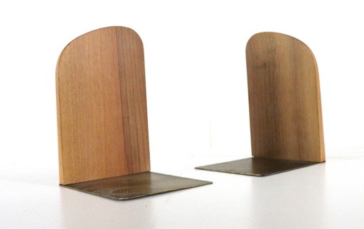 Set of vintage Danish wooden bookends
