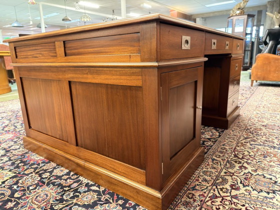 Grande Scrivania Chesterfield Inglese Classica Partner Desk – Scrivanie, Leather, Metal (photo 7 of 20)