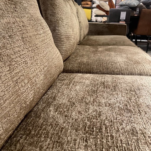 Canapé d'angle Andelo - Pronto Wonen - Fusion de tissus - Brandy