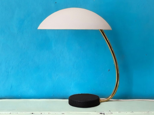 Lampe de table / lampe de bureau noire et blanche, style cosaque, milieu du XXe siècle