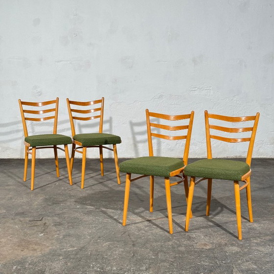 Set of 4 Czechoslovak Dining Chairs, Attributed to Interier Praha, 1960s – Textile (photo 14 of 14)