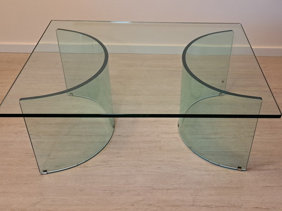 Image 1 of Tavolino da caffè in cristallo Gallotti & Radice anni '70 - Design vintage italiano
