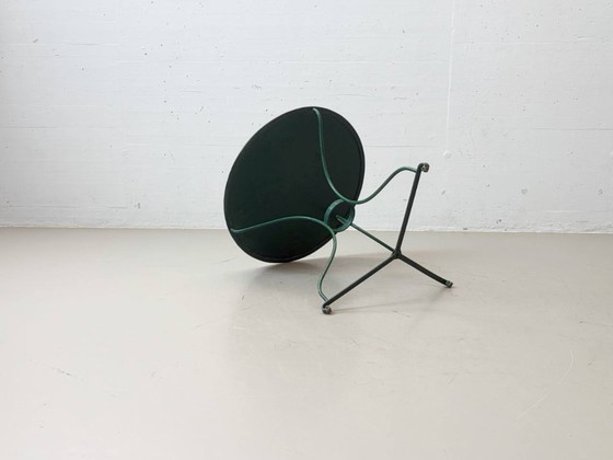 Image 1 of Green French gueridon metal garden table, 1950s