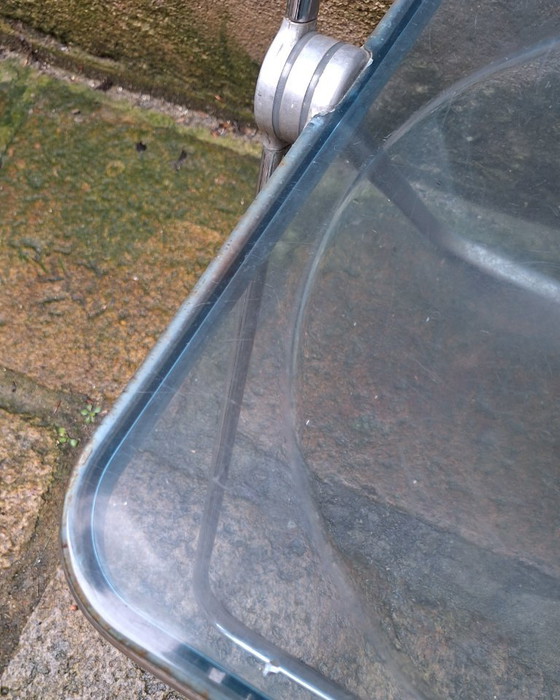 Image 1 of Sedia Plia in plexiglas blu di Giancarlo Piretti per Castelli