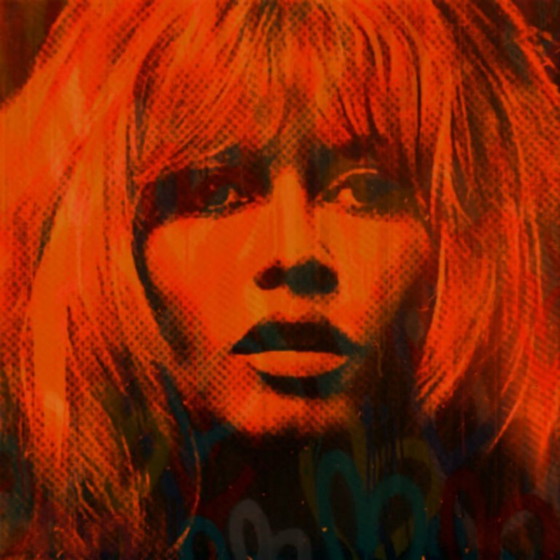 Hommage Brigitte Bardot Vintage Love Pop Art – Orange Neon | Fluorescent Art | XXL 0.5 Acrylic Glass up to (photo 6 of 6)
