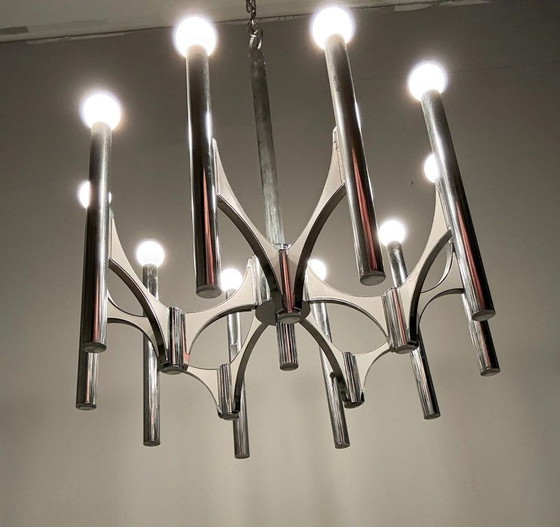 Image 1 of Lampadario di metà secolo di Gaetano Sciolari, Italia, anni '60