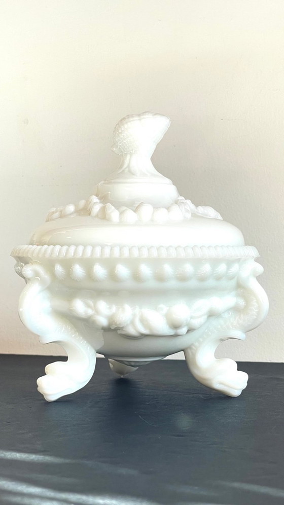 Image 1 of Vintage opaline glass candy dish