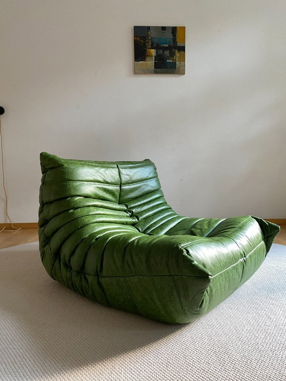 Image 1 of Ligne Roset - Togo - Poltrona/1 posto - Pelle verde Dubai