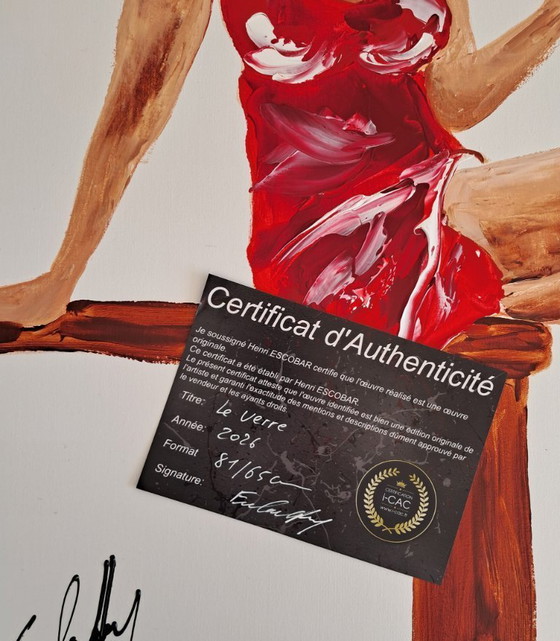 Image 1 of Henry ESCOBAR - The Glass - Artist's Painting