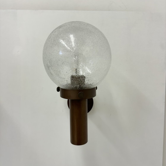 Image 1 of Set di 2 lampade da parete in vetro a globo per esterni di Lisa Pape, Svezia, anni '70