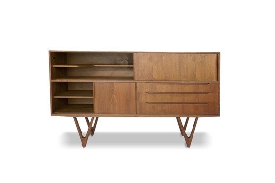 Image 1 of Highboard en teck de Kurt Ostervig pour Randers Møbelfabrik, Danemark, années 1960