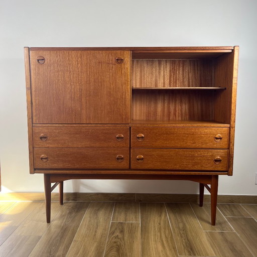 Scandinavian style high sideboard in teak, 1960