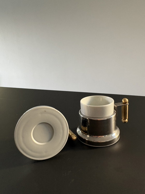 Vintage 1980’s Vev Vigano Kontessa Espresso Set – Servies, Metal (photo 12 of 14)