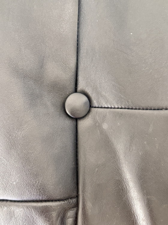 Pouf / Ottomana Vintage Ligne Roset Marsala - Pelle Nera – Leather (photo 13 of 13)