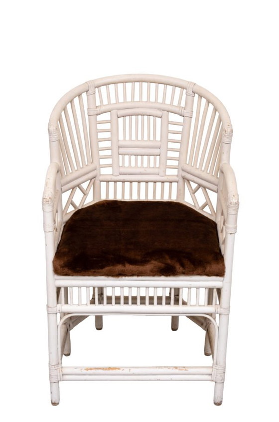 Set vintage Chippendale Brighton Pavilion rattan chair and table 1960s – Armchairs (photo 22 of 40)