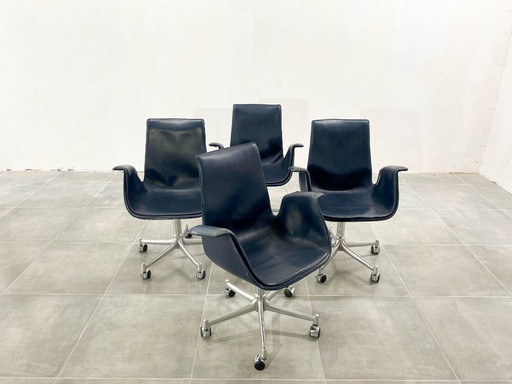 FK 6727 Tulip Office Chair Kill International, 1960s, Set of 4