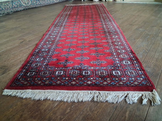 Tapis Galerie Boukhara Noué Main 262×80cm, Coton, Laine, Multicolore (photo 4 sur 14)