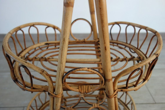 Image 1 of Rotan barwagen uit de jaren 60