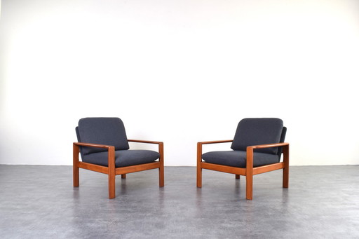 Fauteuils en teck danois du Mid Century, 1970, ensemble de 2