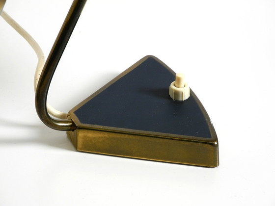 Image 1 of Twee prachtige zeldzame Mid Century Modern messing tafellampen