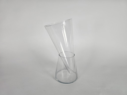 Willem Noyons - Waren-Doppelvase - Glas - transparent - nach 2000