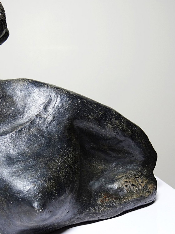 Image 1 of Buste de femme céramique XXe artisanat d'art à identifier