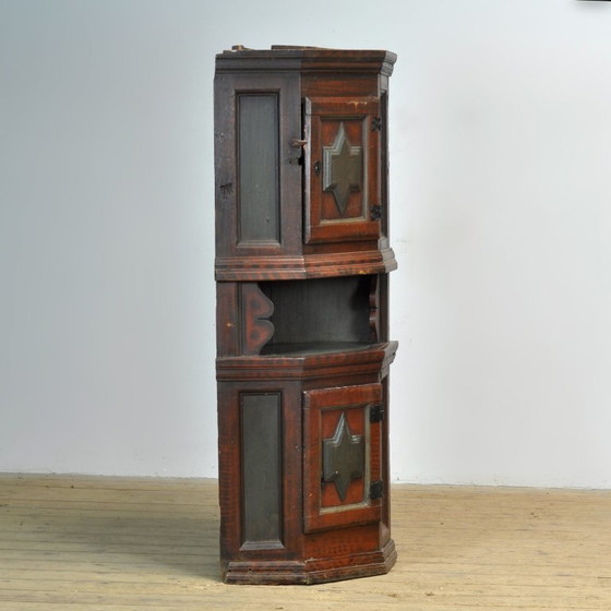 Image 1 of Swedish Farmhouse Corner Cabinet, 1817