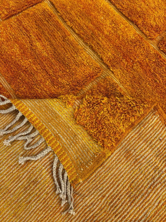 Image 1 of Orange Moroccan wool rug 250x330 cm– Handmade geometric rug – Contemporary Berber carpet