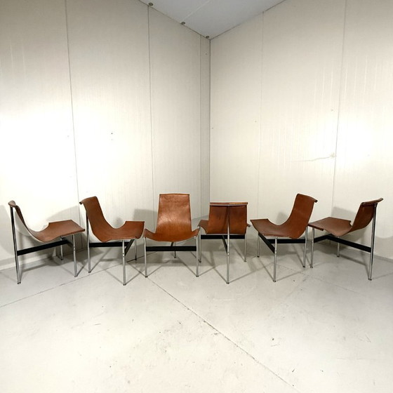 Image 1 of 6 ICF De Padova T-stoelen van Katavolos, Kelley en Littell, Italië 1950's