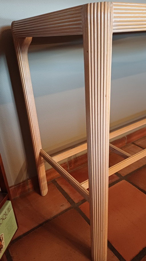 Konsole – Design aus Holz (helle Buche) und Glas