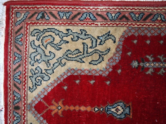 Image 1 of Handgemaakt antiek Turks Konya-tapijt 69 cm x 108 cm (2,9' x 3,5') jaren 1920 - 1C500