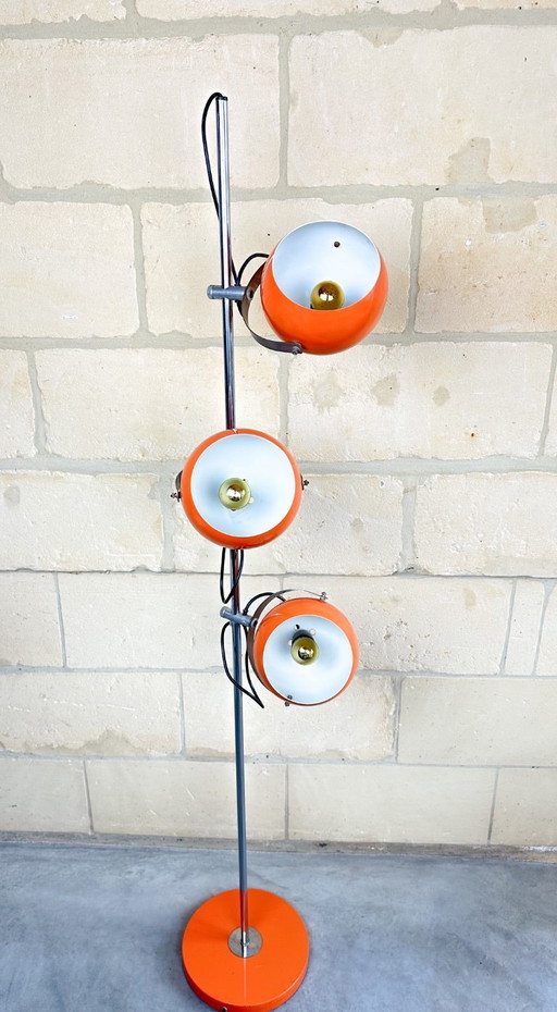 Lampadaire vintage orange
