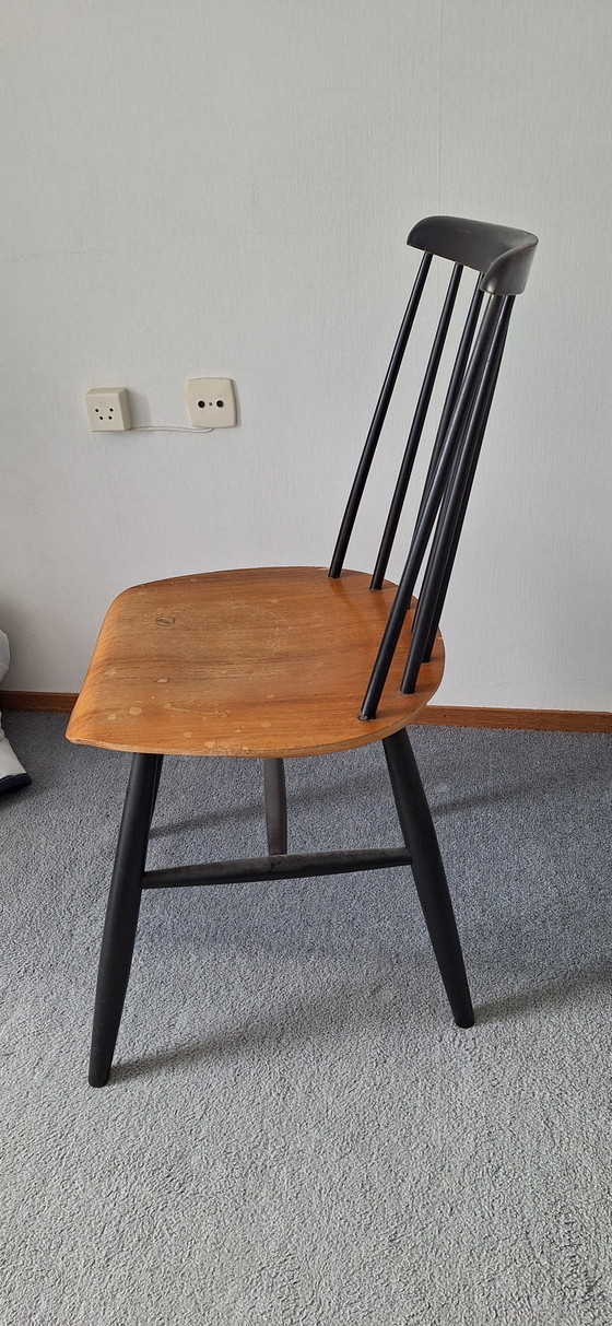 Vintage Fanett Spijlenstoel Van Ilmari Tapiovaara – Eetkamerstoelen, Wood (photo 3 of 5)