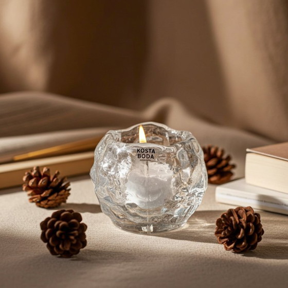 Image 1 of Portacandele votivo a forma di palla di neve Kosta Boda, progettato da Ann Wärff nel 1973