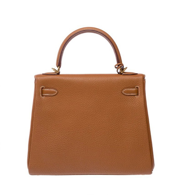 Image 1 of Sac HERMES Kelly 25 en Cuir Doré - 103311