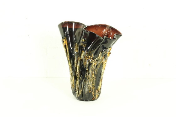 Image 1 of Große Murano-Glasvase von Enrico Cammozzo (mit Echtheitszertifikat)