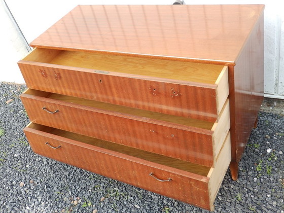 Image 1 of Vintage Scandinavische ladekast met 3 lades uit de jaren 50